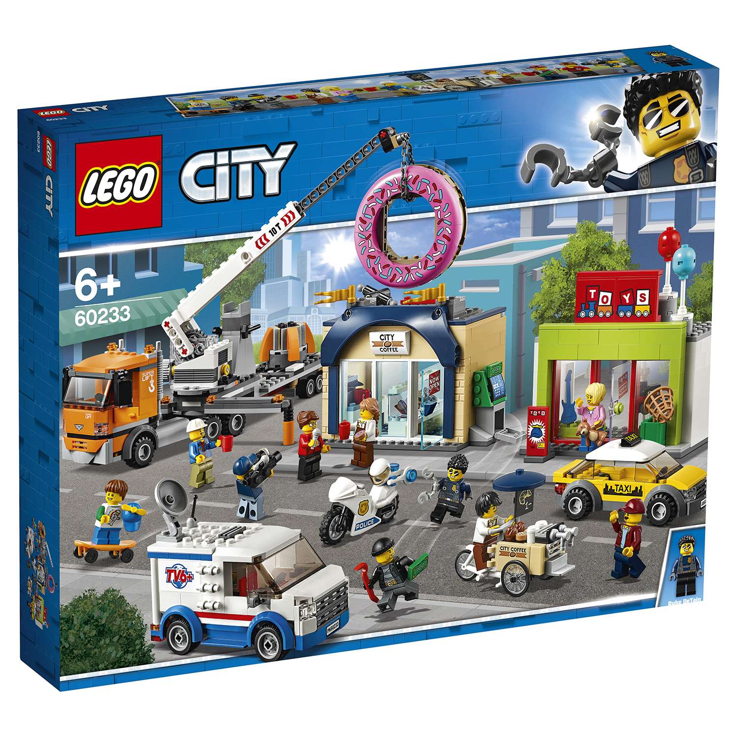 Конструктор LEGO City Town Открытие магазина по продаже пончиков 60233 - фото 2