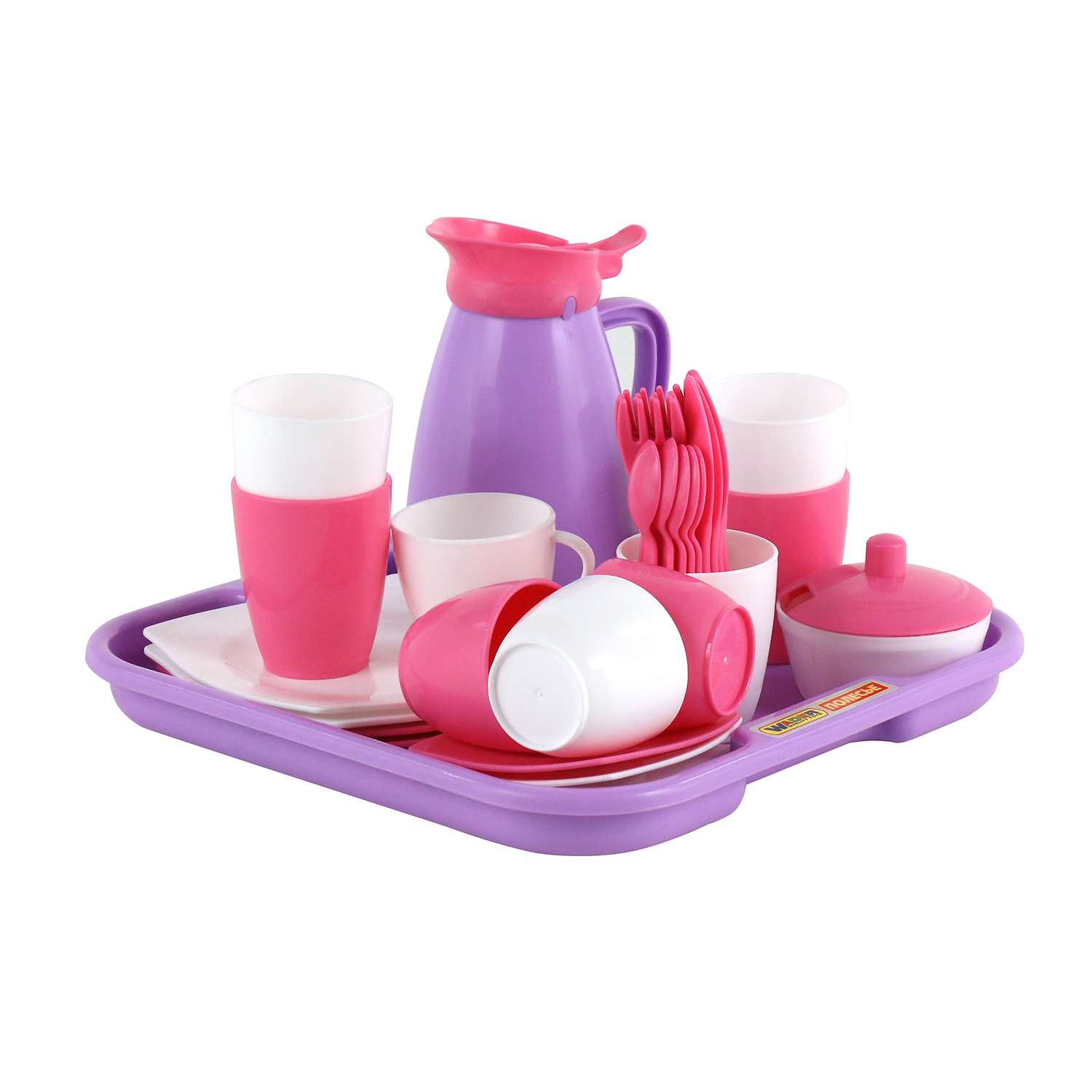 Набор посуды Полесье Алиса с подносом на 4 персоны (Pretty Pink) - фото 6