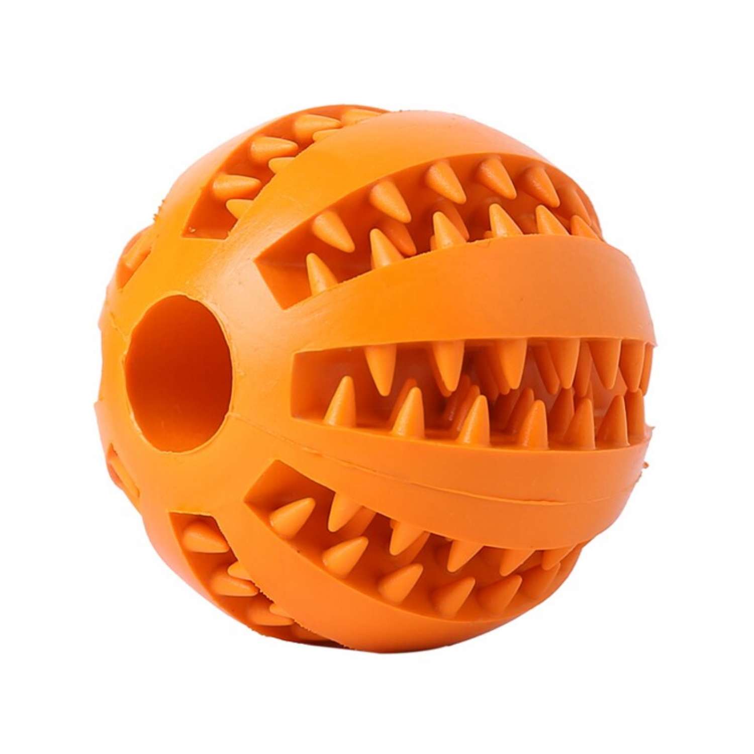 Мяч для чистки зубов Play Dog оранжевый - фото 1
