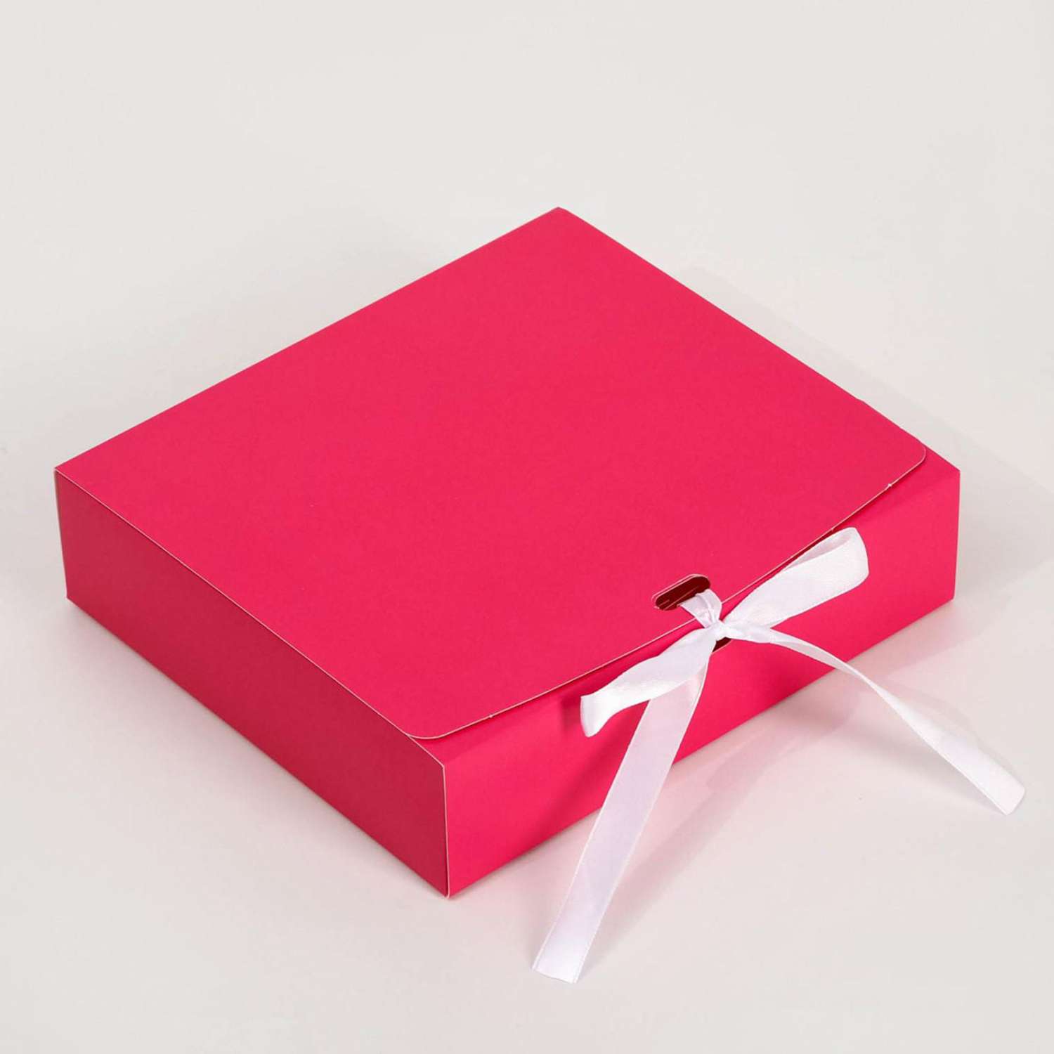 Коробка Арт Узор упаковочная подарочная складная Фуксия 20х18х5 см - фото 2