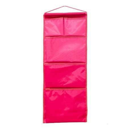 Органайзер LovelyTex  в шкафчик для детского сада 5 карманов розовый