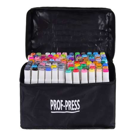 Маркеры для скетчинг Prof-Press двухсторонние Colorful tones 96 цветов