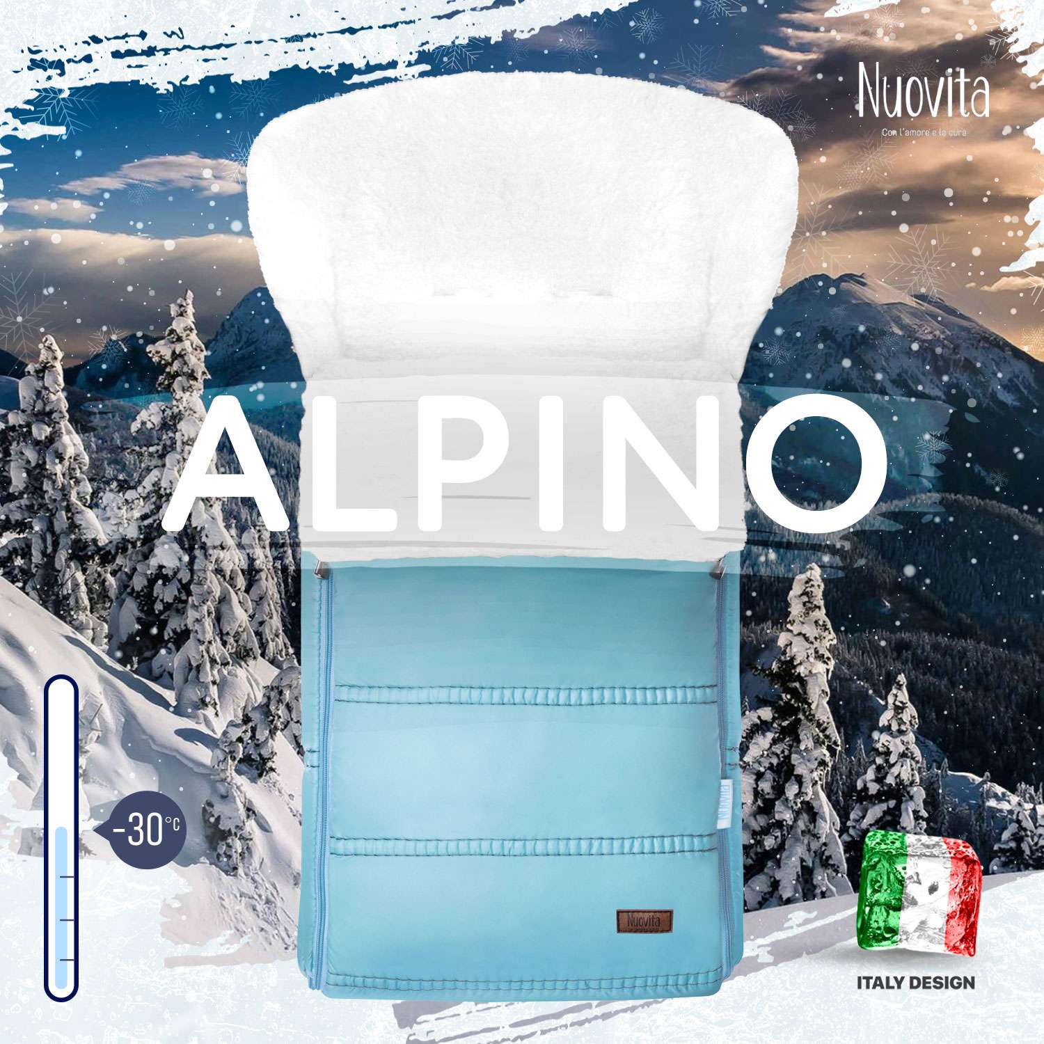 Конверт в коляску Nuovita Alpino Bianco Медовый - фото 5