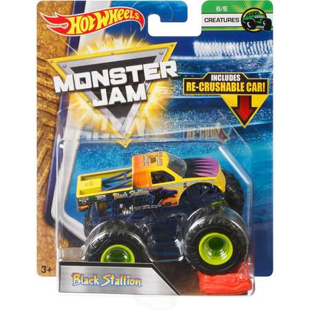 Машина Hot Wheels Monster Jam 1:64 Черный скакун FLX50