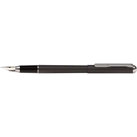 Ручка перьевая Berlingo Silver Prestige синяя 08мм корпус черный/хром