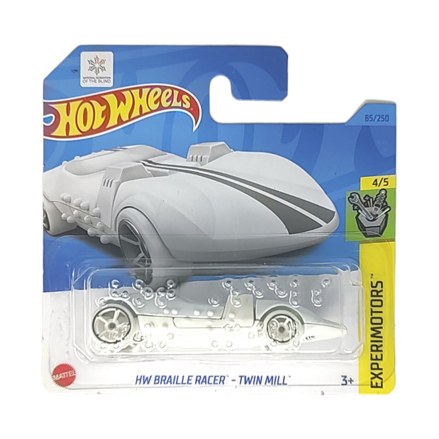 Болид Hot Wheels braille racer twin mill 1:64 5785-A85-HKG33 - фото 3