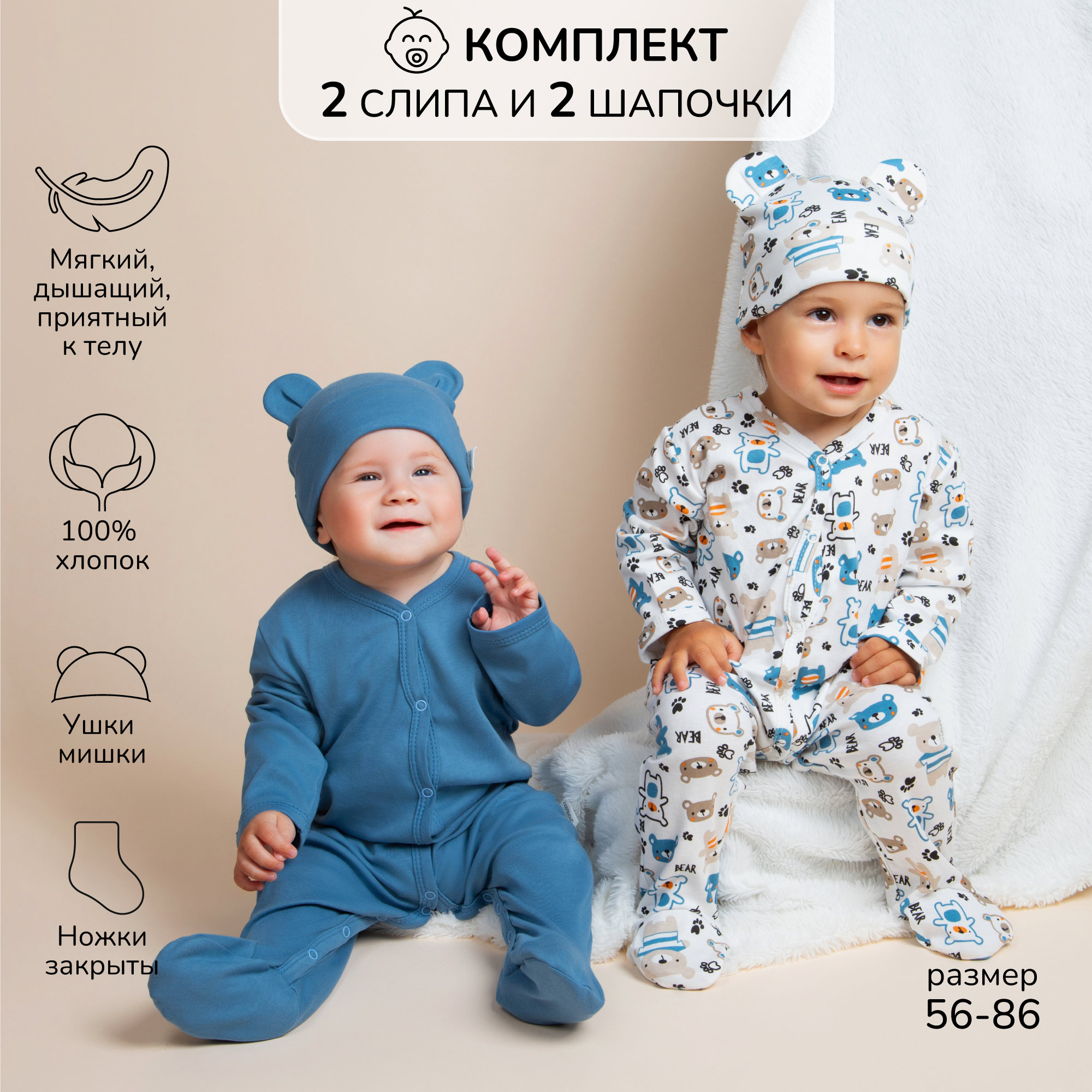 Комплект 2 шт Amarobaby AB-OD23-3101N/2082 - фото 2