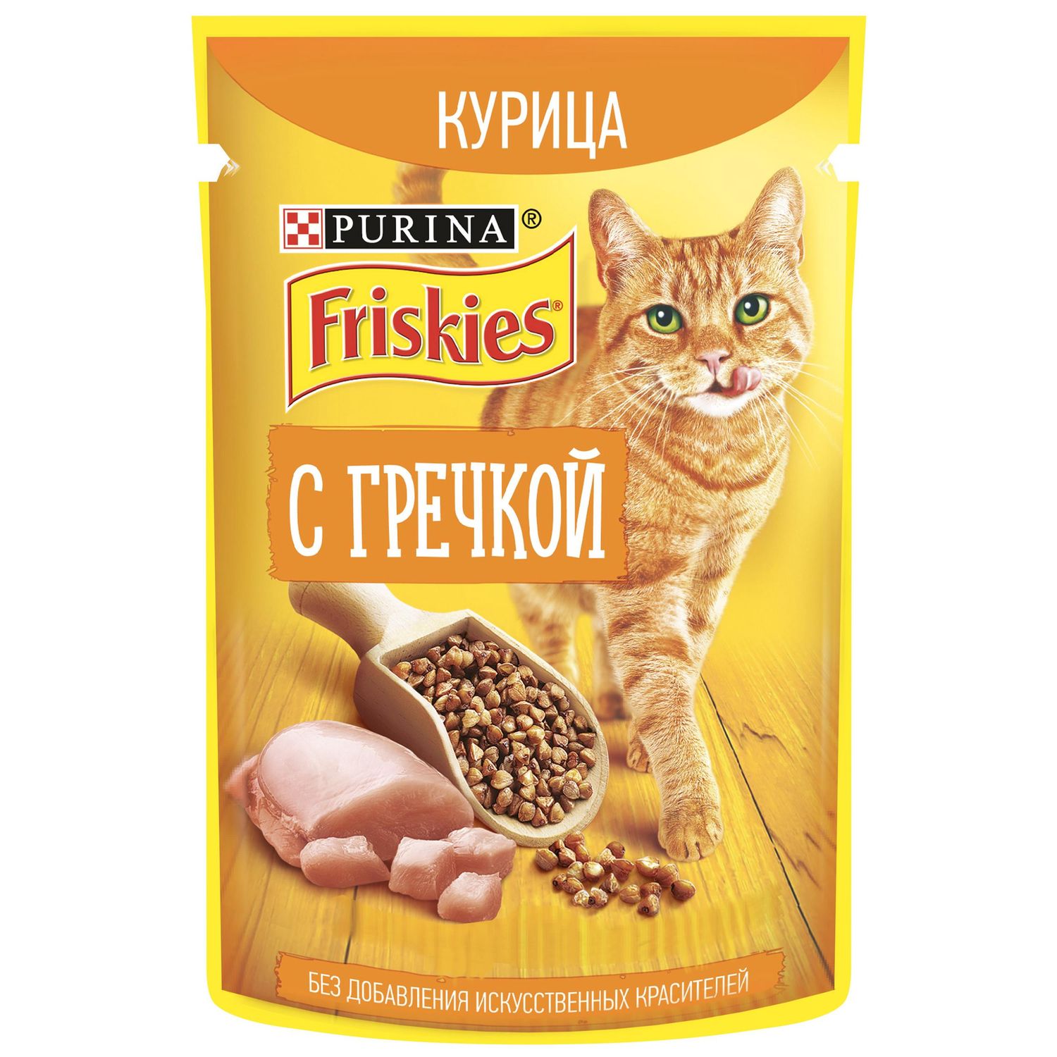 Влажный корм для кошек Friskies 0.075 кг курица (полнорационный) - фото 1