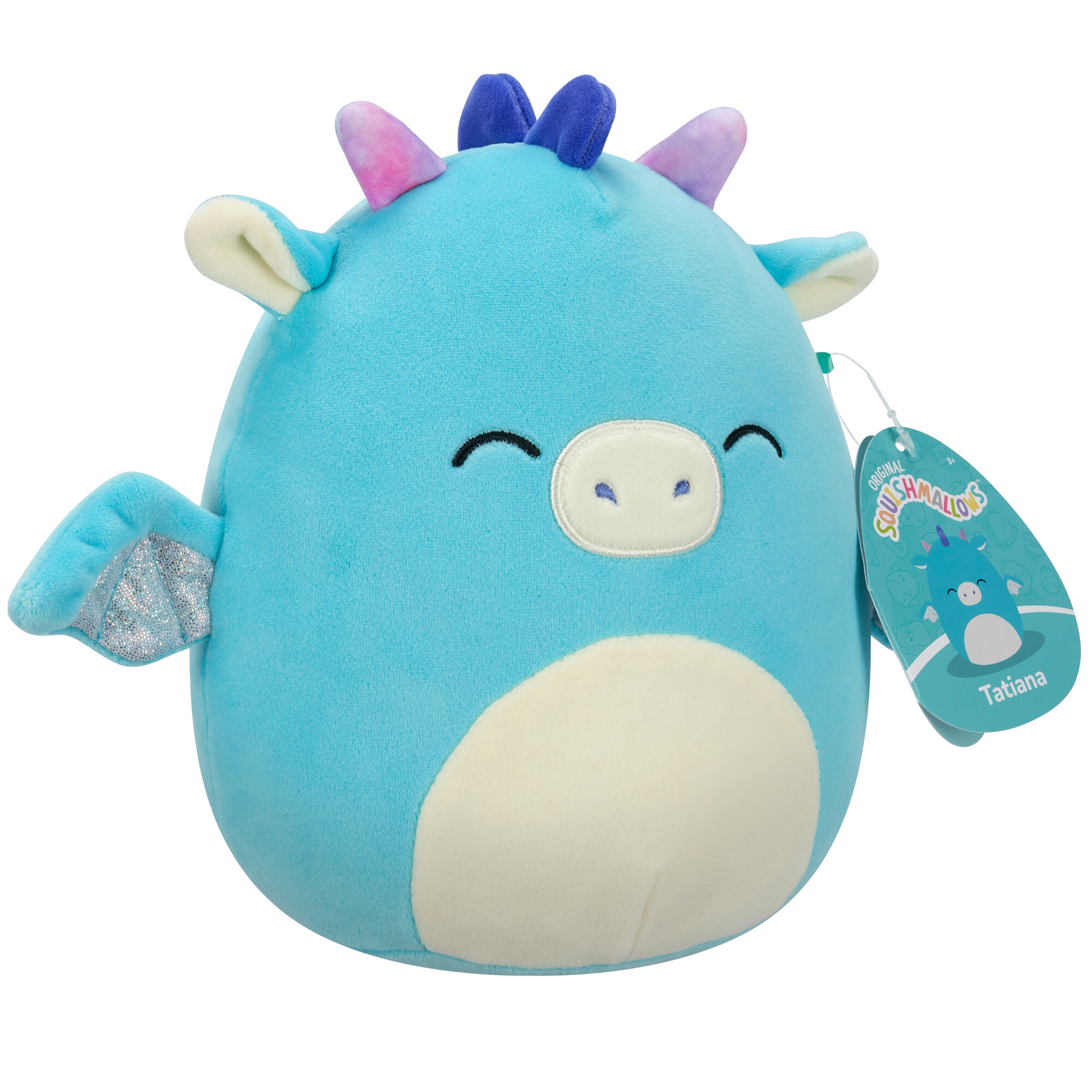 Игрушка мягкая Squishmallows Бирюзовый дракончик - фото 3