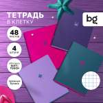 Набор тетрадей BG 48 л А5 клетка Monocolor Element 70 гр/м2 4 шт