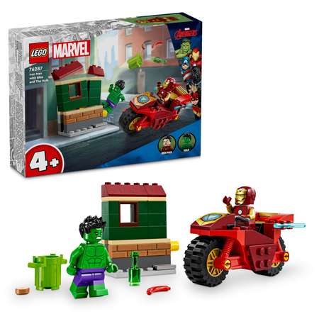 Конструктор LEGO Super heroes Железный человек на велосипеде и Халк 76287