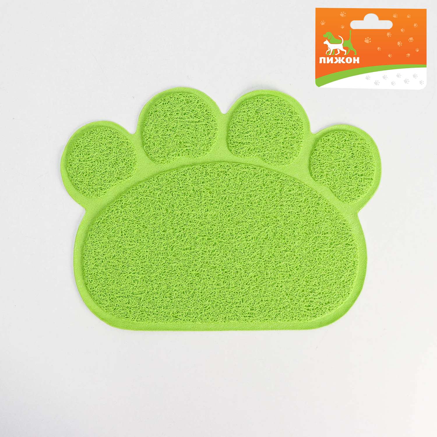 Коврик для животных Пижон под миску или туалет Лапка зелёный - фото 2