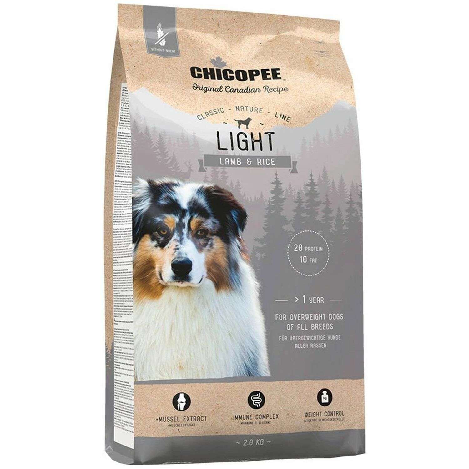 Корм для собак Chicopee CNL Light ягненок-рис 2кг - фото 1