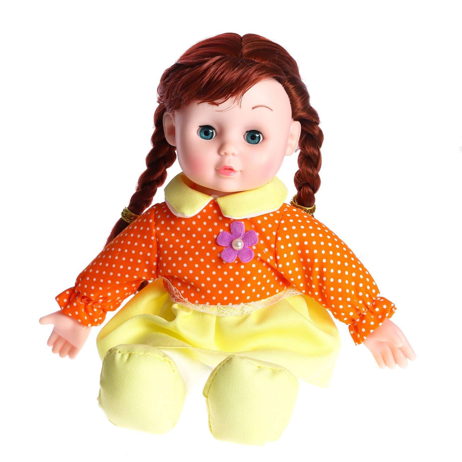 Кукла Sima-Land мягконабивная «Сонечка» 30 см со звуком в платье 7042177 - фото 2