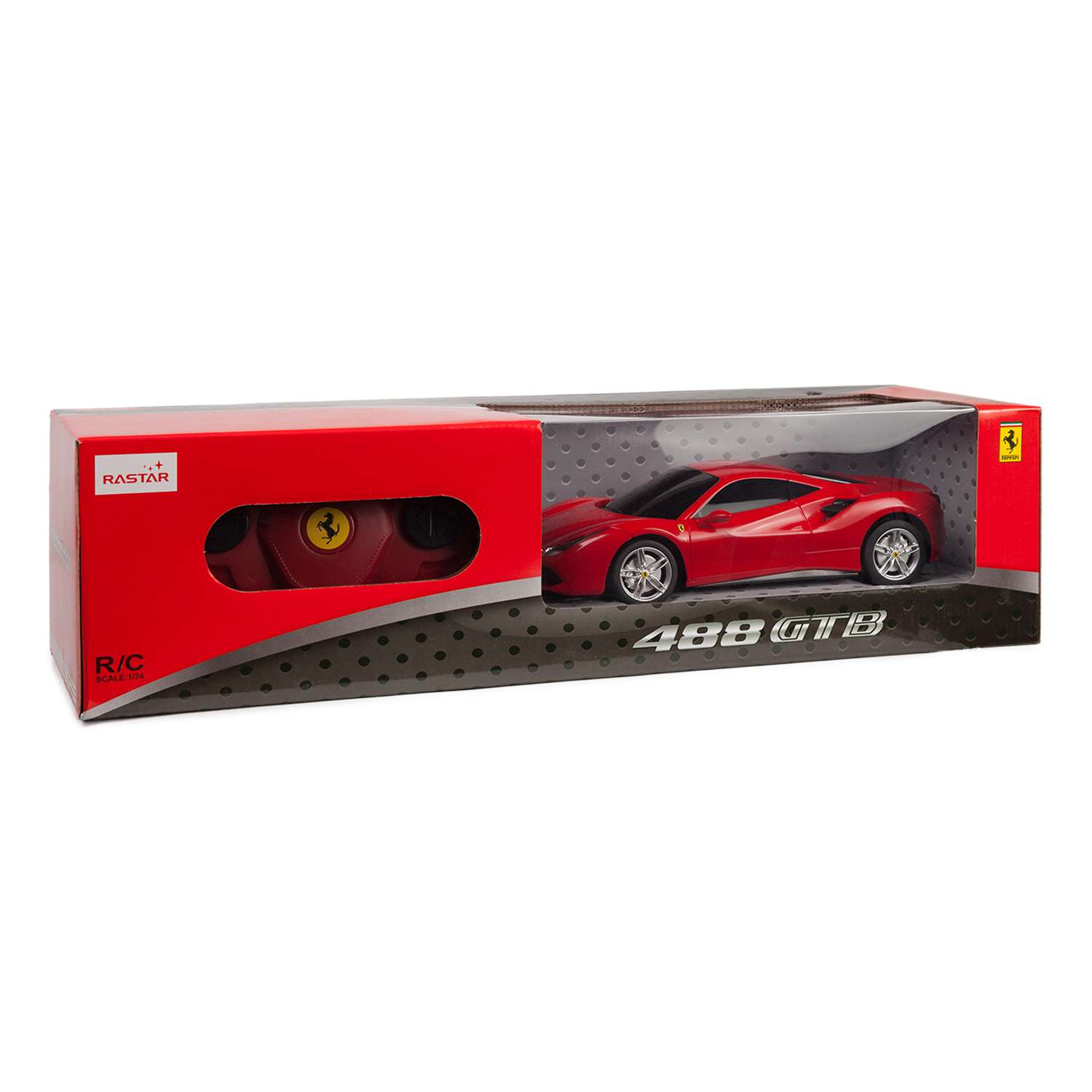 Машинка на радиоуправлении Rastar Ferrari 488 GTB 1:24 Красная - фото 3