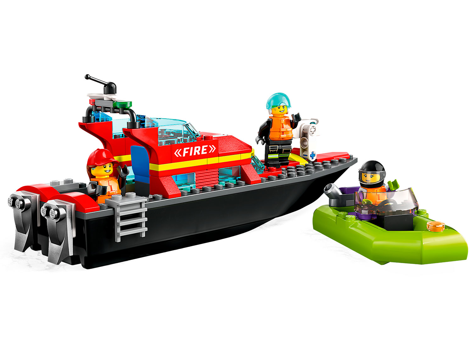Конструктор детский LEGO City Пожарно-спасательная лодка 60373 - фото 2