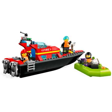 Конструктор детский LEGO City Пожарно-спасательная лодка 60373