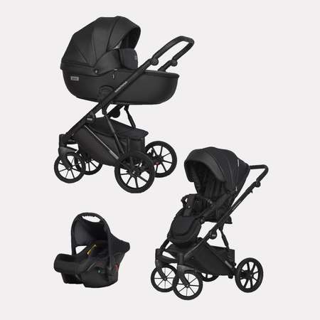 Коляска 3в1 Riko Basic Montana Ecco 12 Black Черный