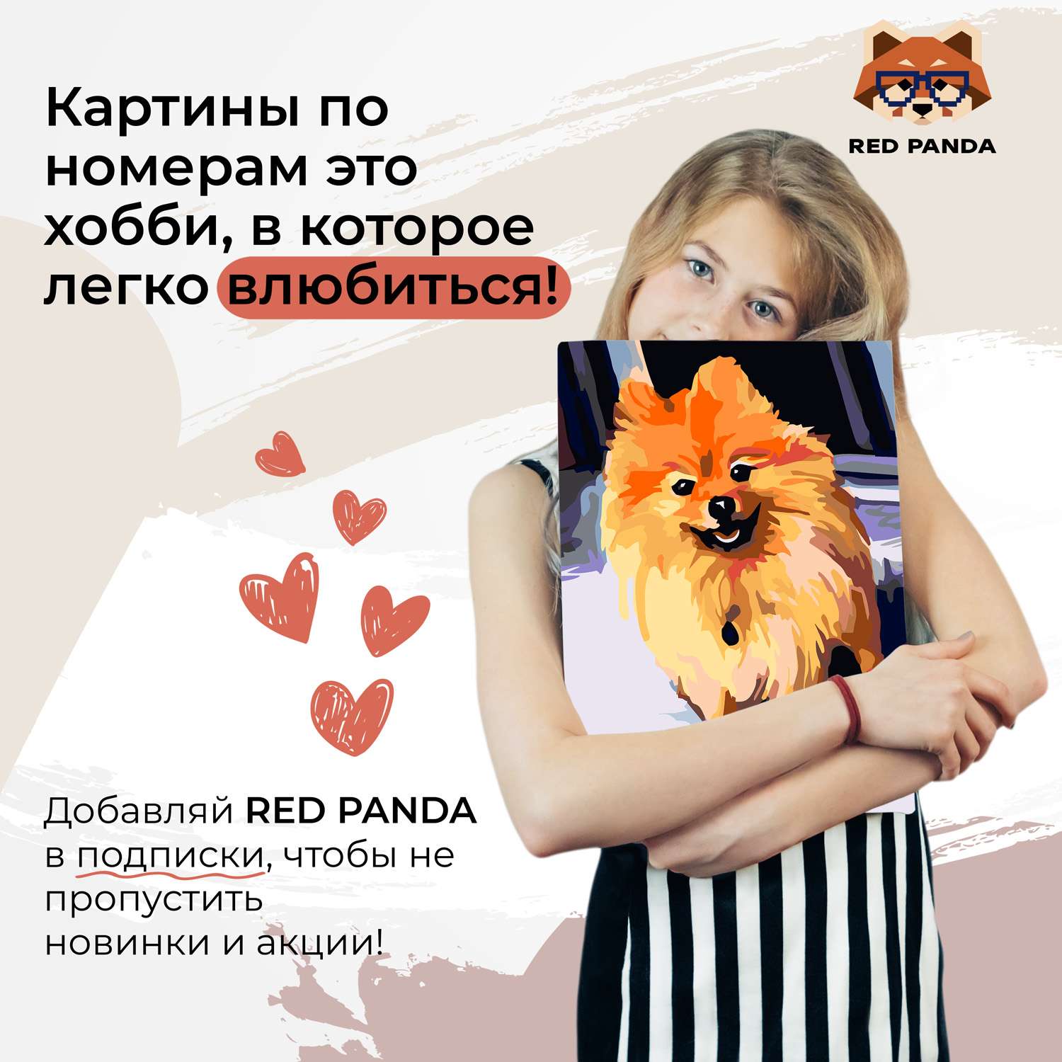 Картина по номерам Red Panda Шпиц - фото 4