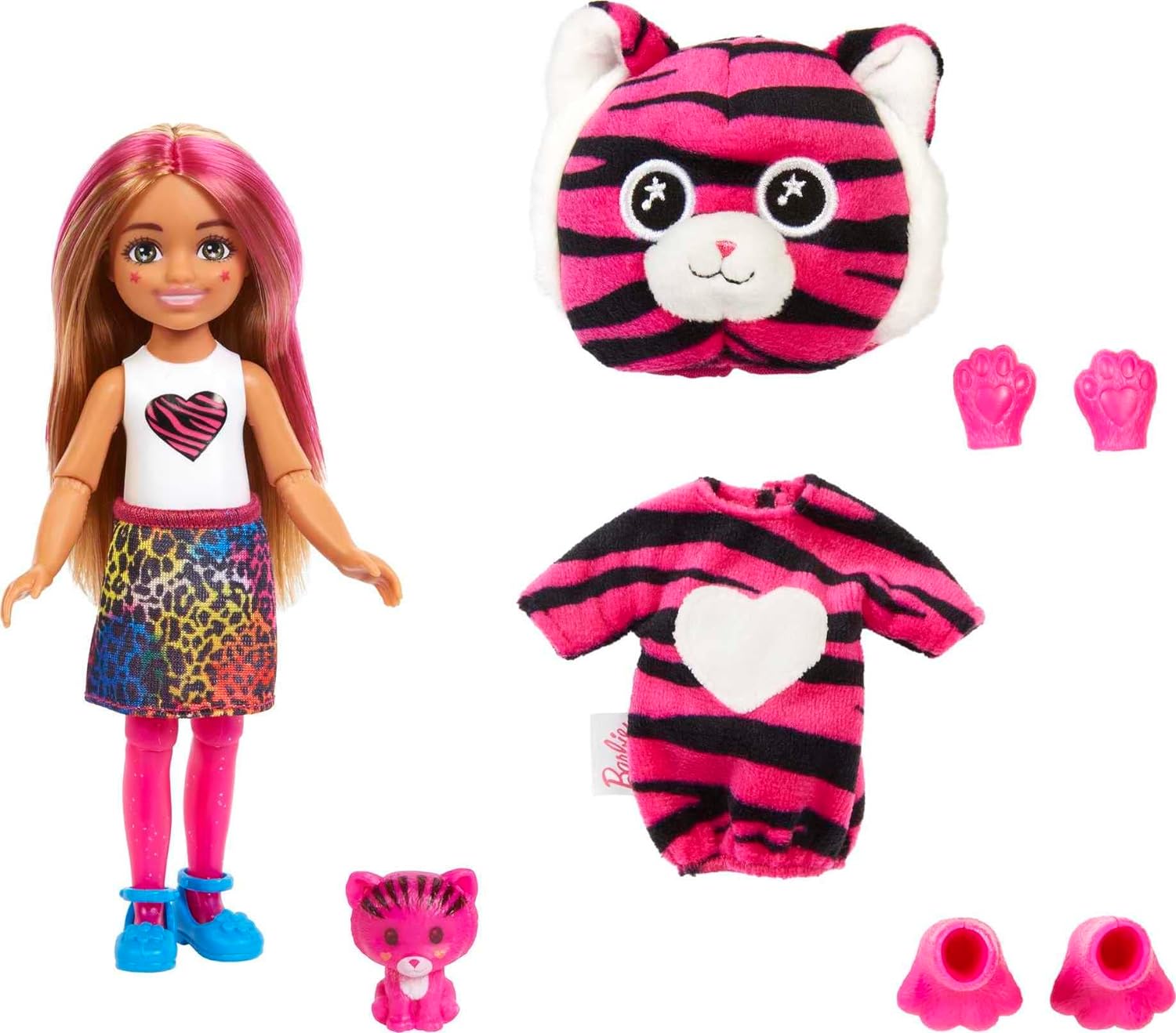 BARBIE Chelsea Cutie Reveal Friends Of The Jungle Tigre Series Doll