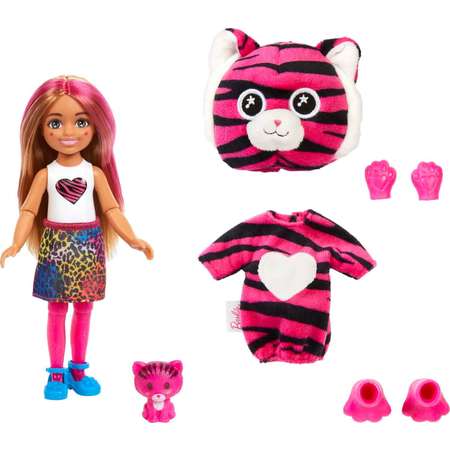 Кукла Barbie Cutie Reveal Mini Милашка-проявляшка Челси Тигр HKR15