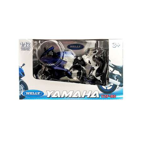 Мотоцикл Welly 1:12 Yamaha YZF-R6 синий