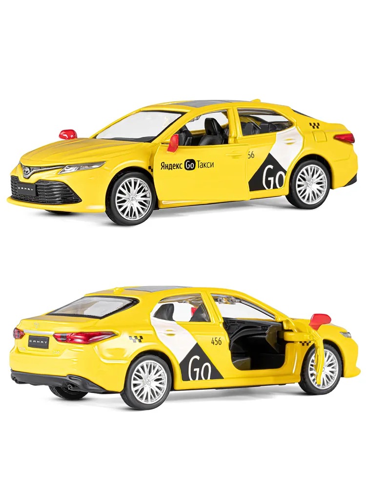 Машинка металлическая Яндекс GO 1:43 Toyota Camry озвучено Алисой цвет желтый JB1251485 - фото 7