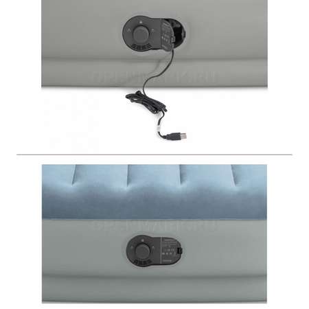 Надувной матрас INTEX 152х203х36 см с встроенным насосом USB