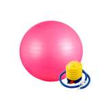 Гимнастический мяч Solmax Фитбол для тренировок с насосом розовый 65 см