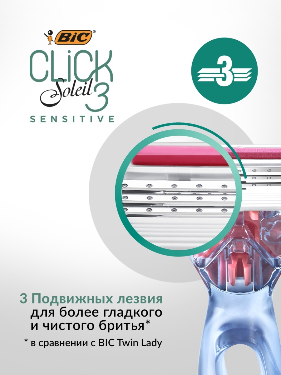 Бритва женская BIC SOLEIL CLIC 3 - фото 6