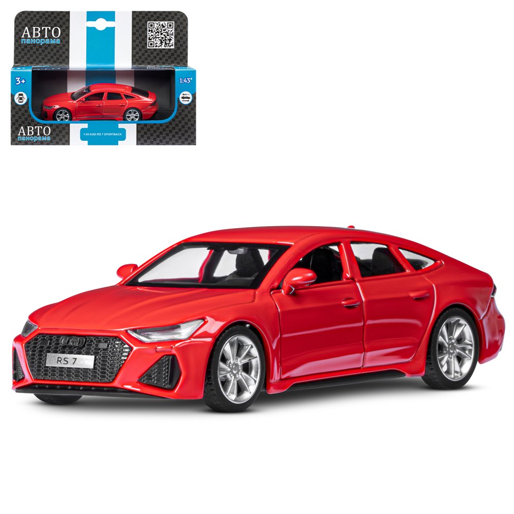 Автомобиль АВТОпанорама Audi RS7 Sportback 1:43 красный JB1251575 - фото 10