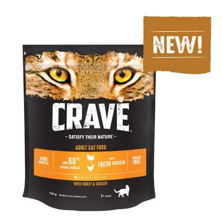 Сухой корм для кошек Crave 0.75 кг курица, индейка (полнорационный)