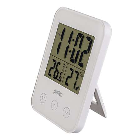 Часы-метеостанция Perfeo Touch белый PF-S681 время температура влажность