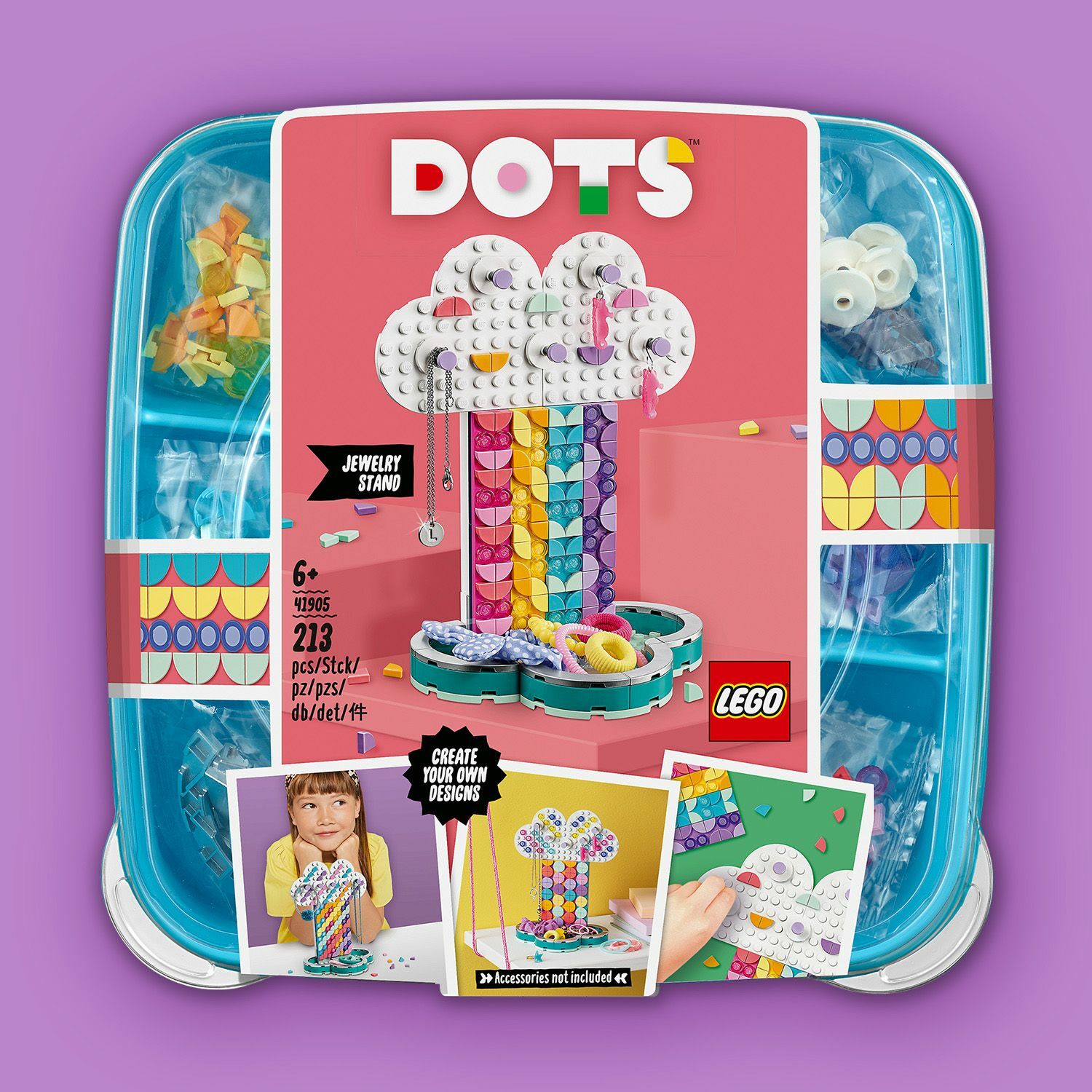 Набор для творчества LEGO DOTS Подставка для украшений Радуга 41905 - фото 8