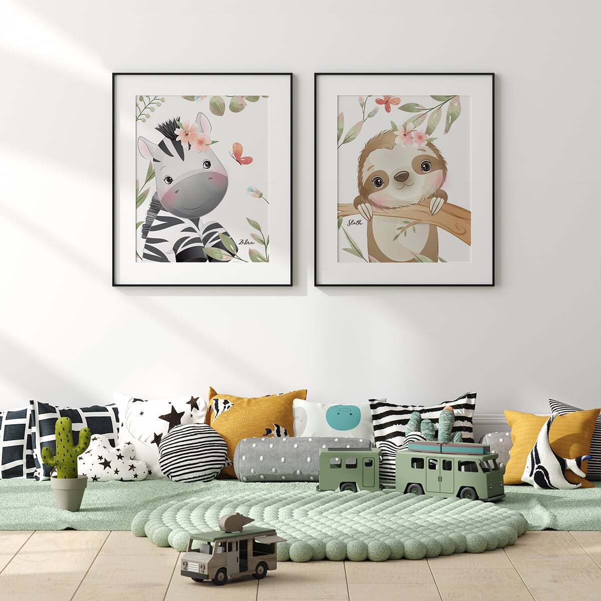 Интерьерный постер Moda interio Funny animals Милые животные 40х50 см 2 шт - фото 7