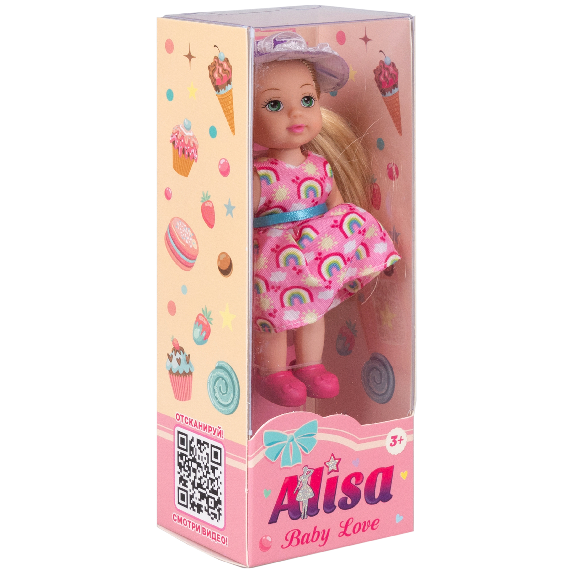 Кукла для девочки Alisa baby love 1TOY малышка мини в летней одежде в  розовом платье с радугой 12 см купить по цене 399 ₽ в интернет-магазине  Детский мир