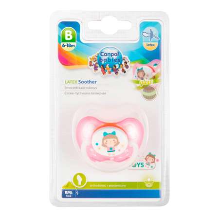 Пустышка Canpol Babies Toys c 6месяцев Розовая