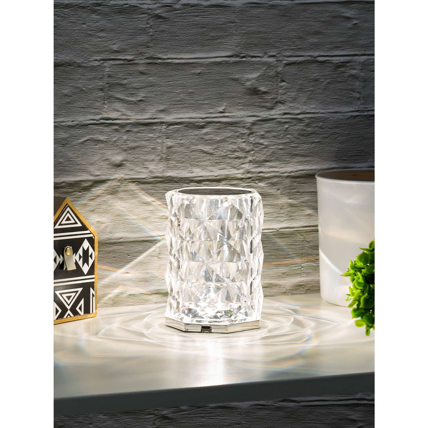 Светильник ночник СТАРТ декоративный кристаллической формы Crystal Rose mini - фото 12