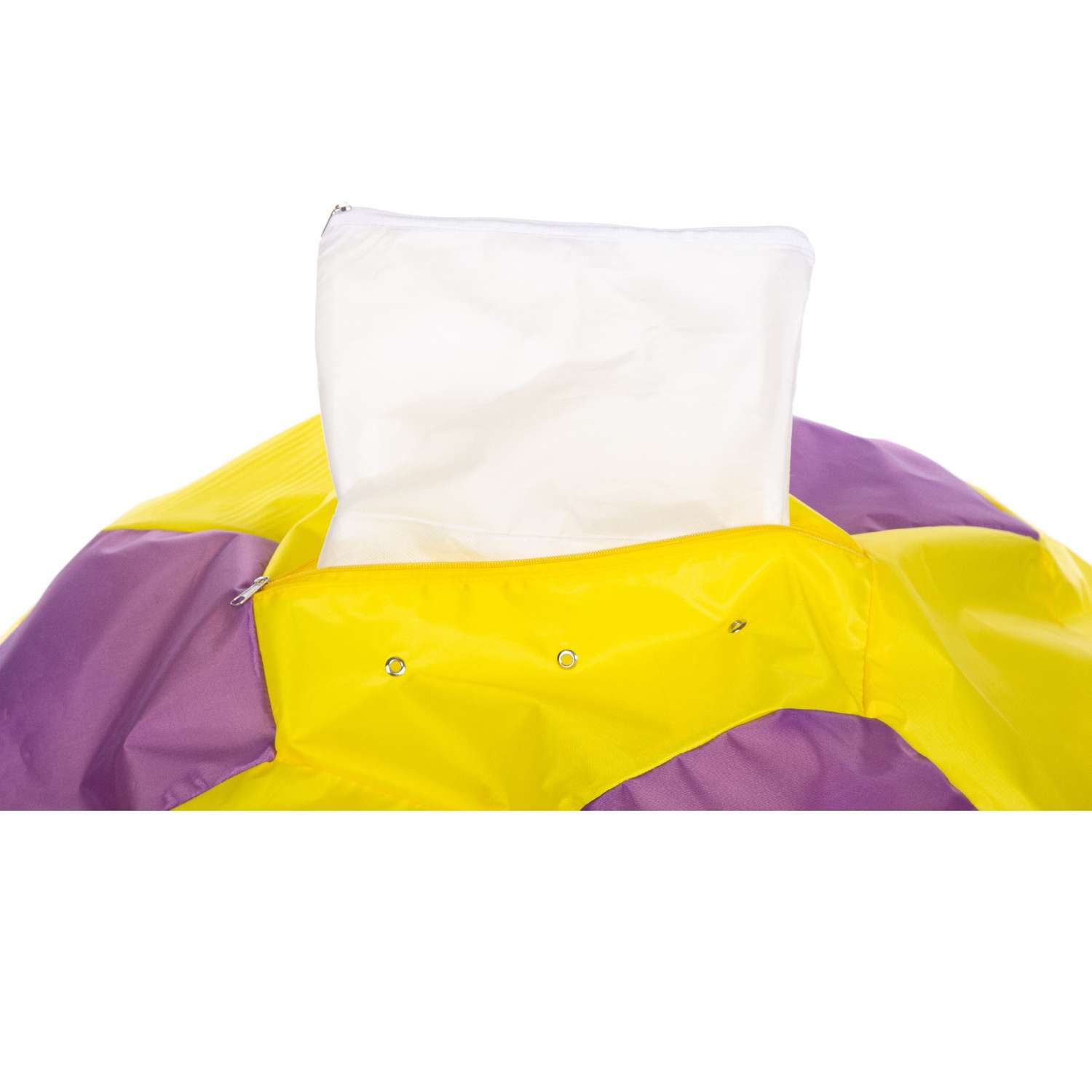 Кресло-мешок Пазитифчик Мяч 80х80см желто-фиолетовый - фото 3