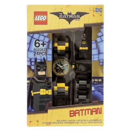 Аксессуар LEGO Batman Часы наручные аналоговые с минифигурой Бэтмен на ремешке 8020837