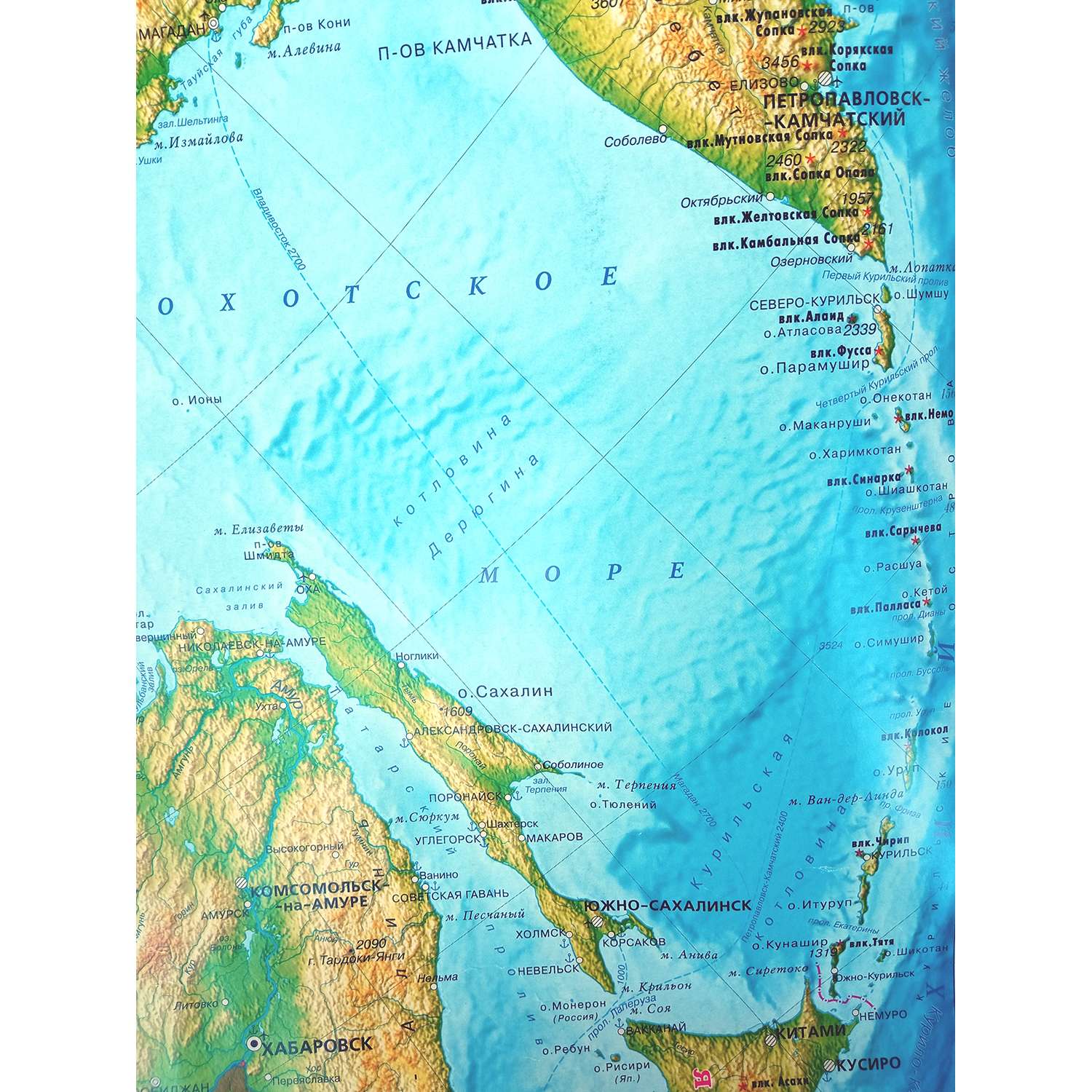 Карта настенная Атлас Принт Россия физическая 1.0x0.7 м - фото 3