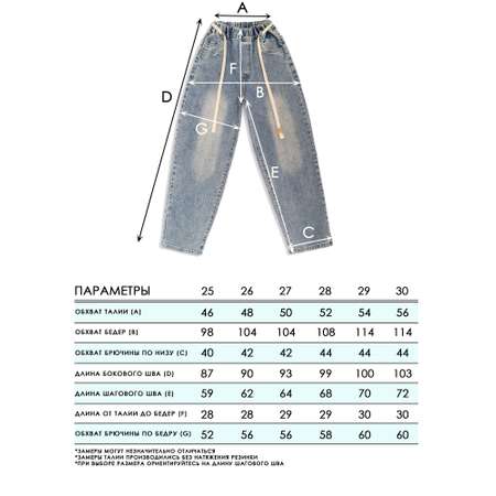 Джинсы-багги для мальчиков СИНИЙ МИР