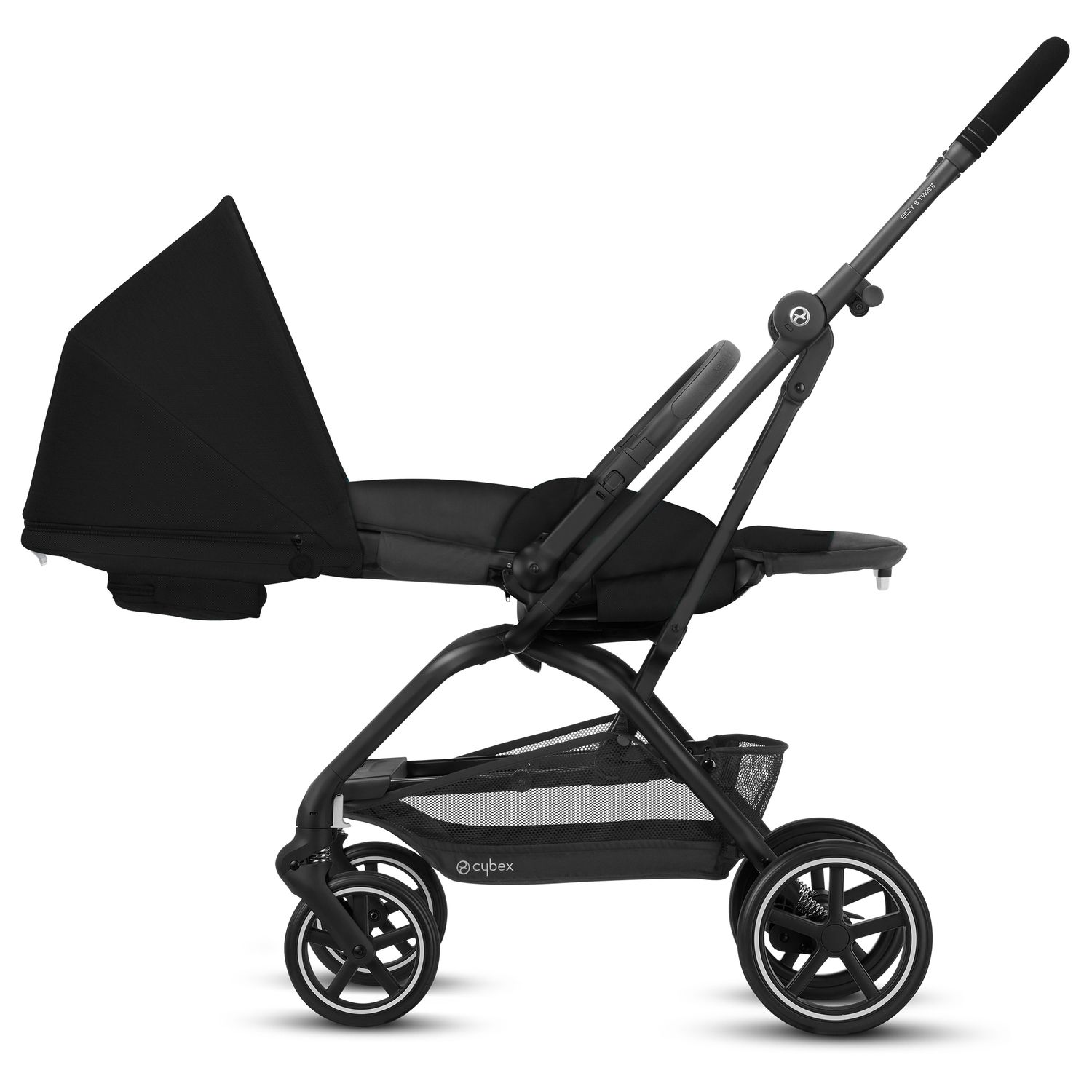 Коляска Cybex Eezy S Twist+ 2 BLK с дождевиком и бампером Deep Black - фото 9