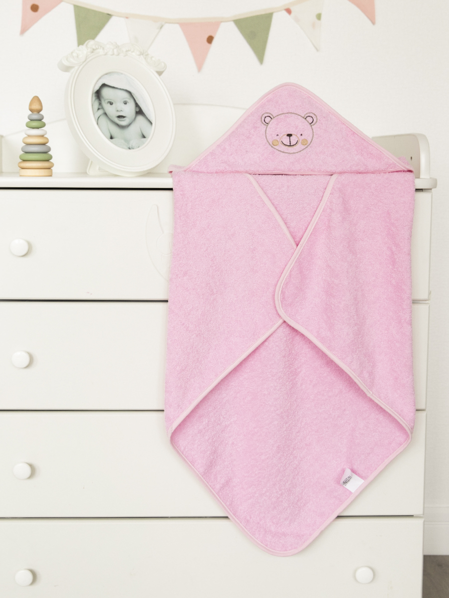 Полотенце для новорожденного Baby Nice с капюшоном уголком 75х75 см - фото 1