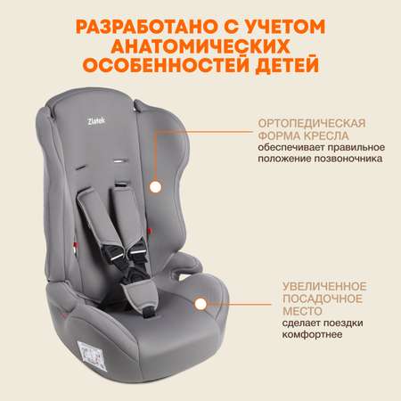 Детское автокресло ZLATEK УУД ZL513 Basic гр.I/II/III муссон