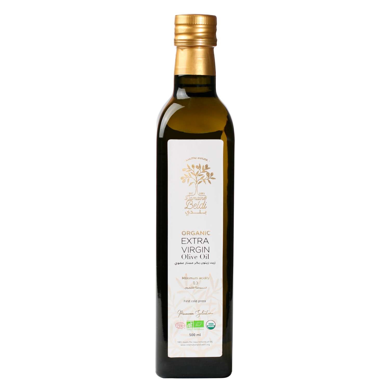 Оливковое масло Domaine Beldi Organic нерафинированное 500 мл кислотность до 0.3% - фото 1