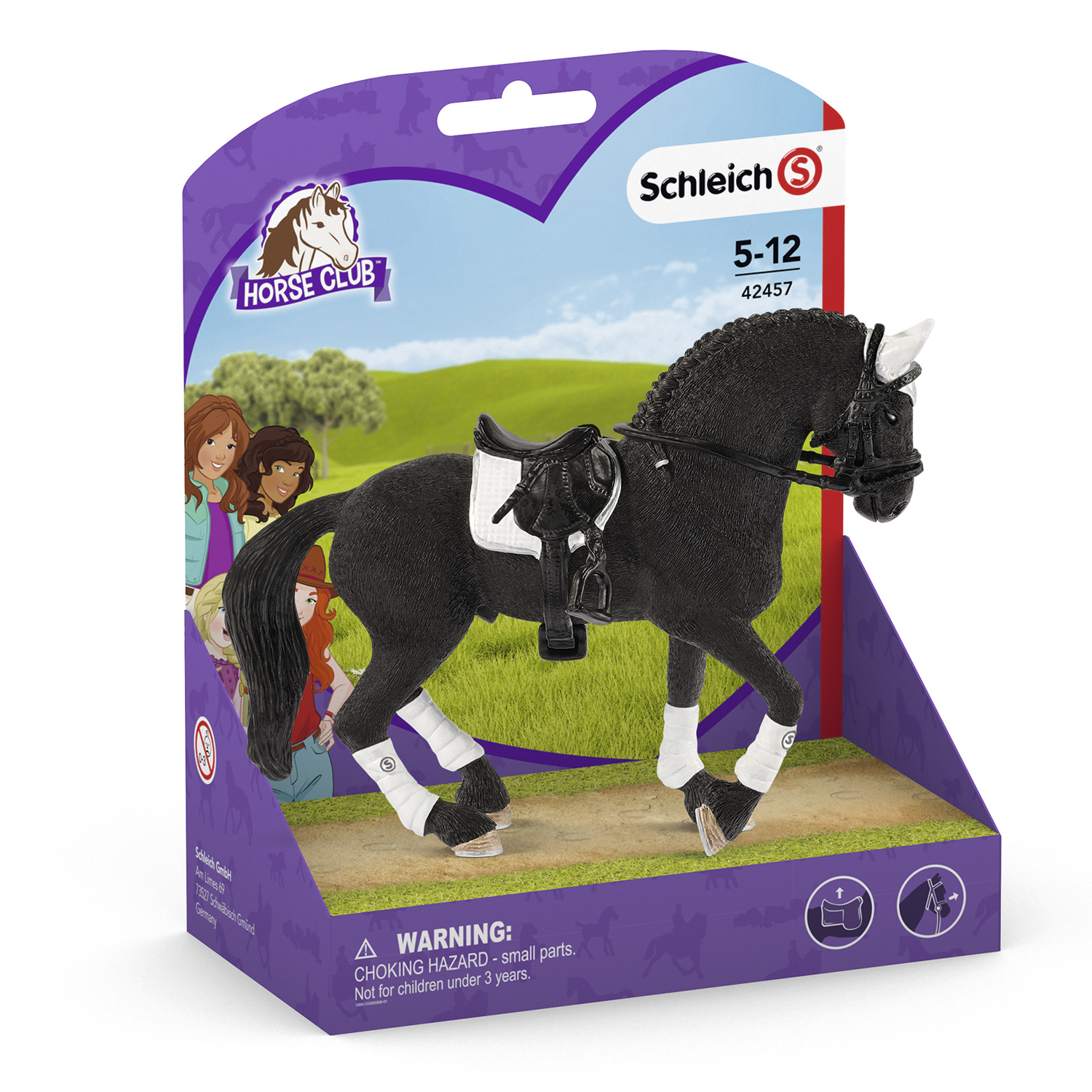 Набор SCHLEICH Фризский жеребец на турнире 3предмета 42457 купить по цене  1819 ₽ в интернет-магазине Детский мир