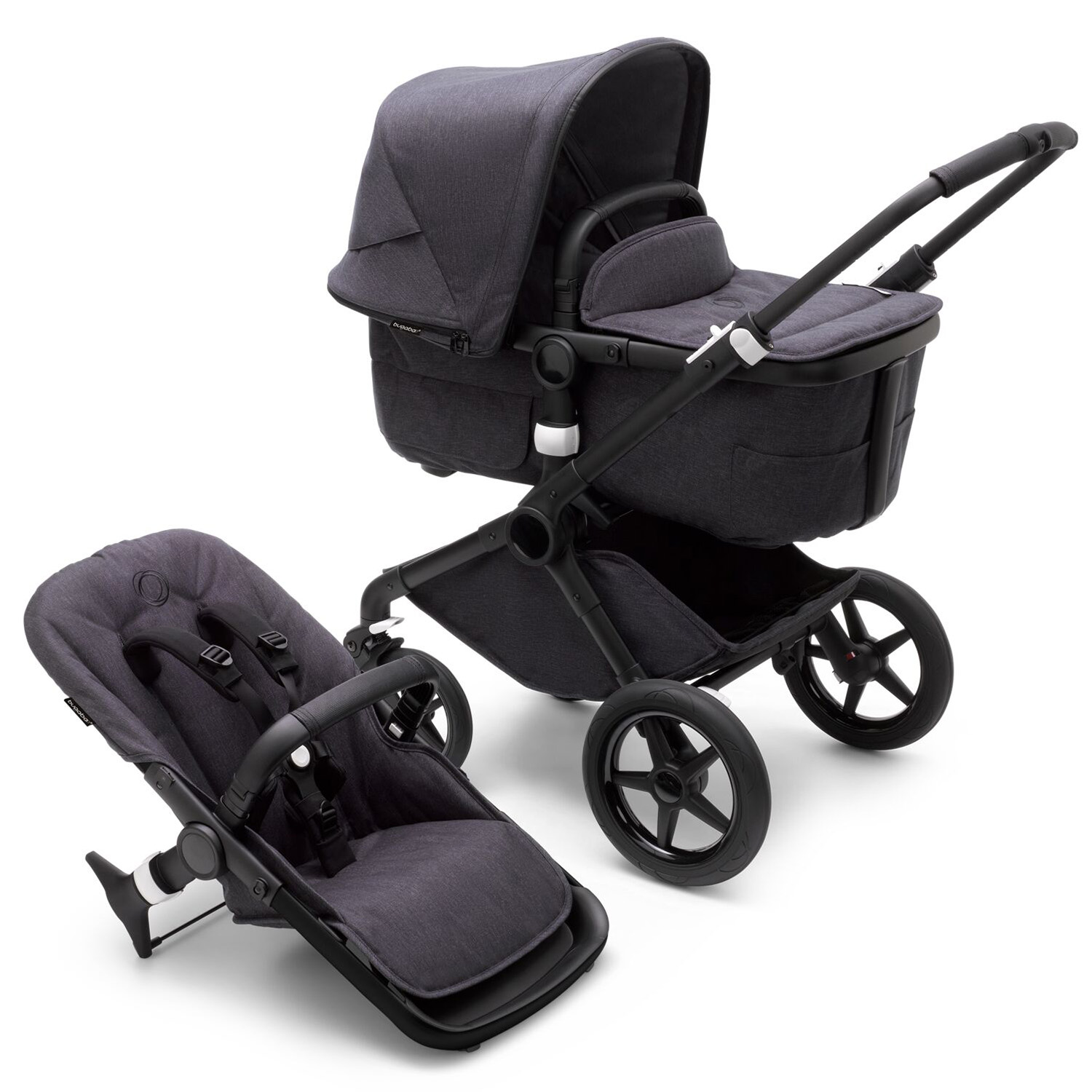 Коляска 2в1 Bugaboo Fox3 Complete Mineral Black-Washed Black 2306010034 - фото 1