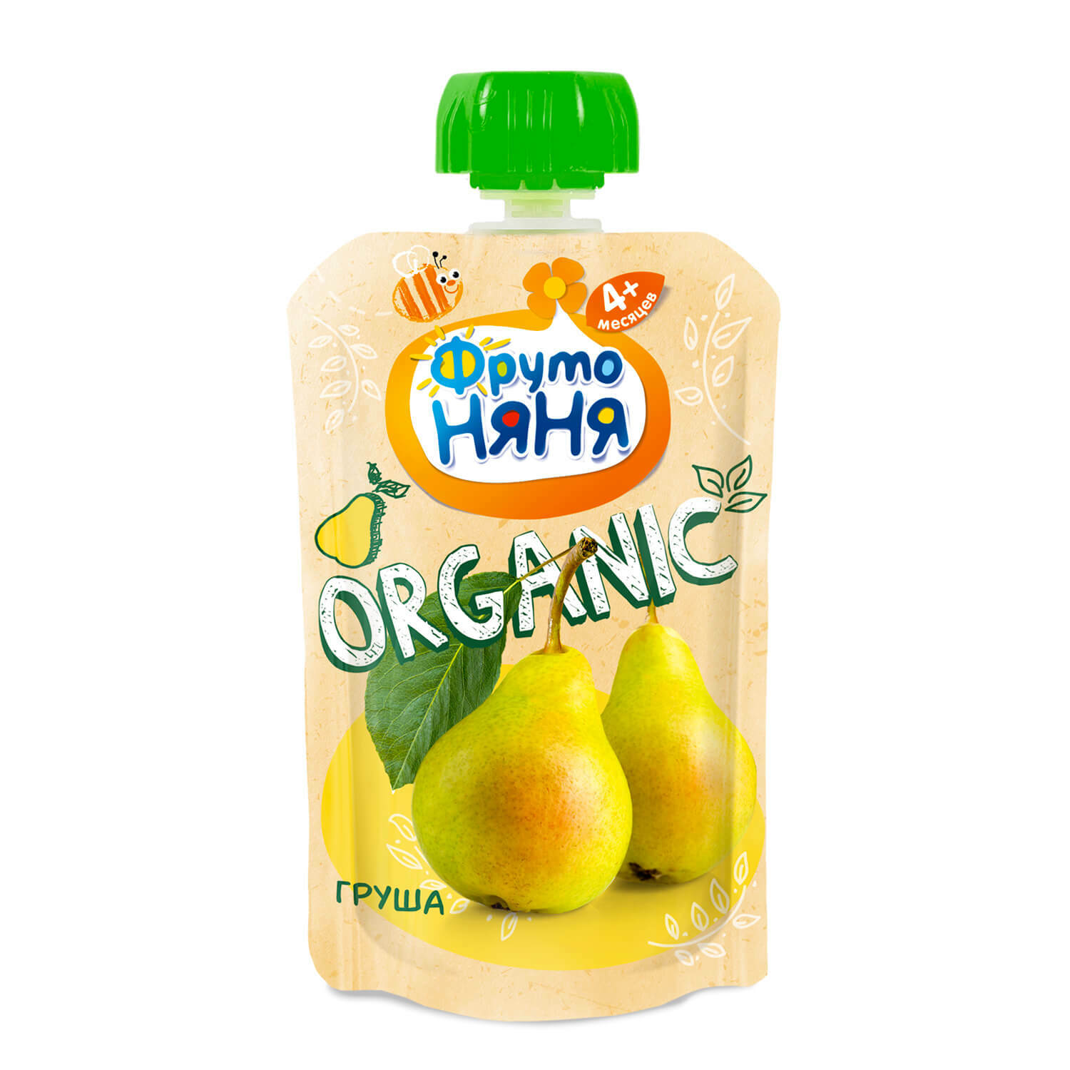 Пюре ФрутоНяня Organic груша натуральное 90г с 4месяцев - фото 1