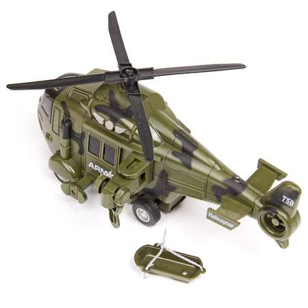Вертолёт Drift 1:16 военный фрикционный со световыми и звуковыми эффектами подвижные элементы